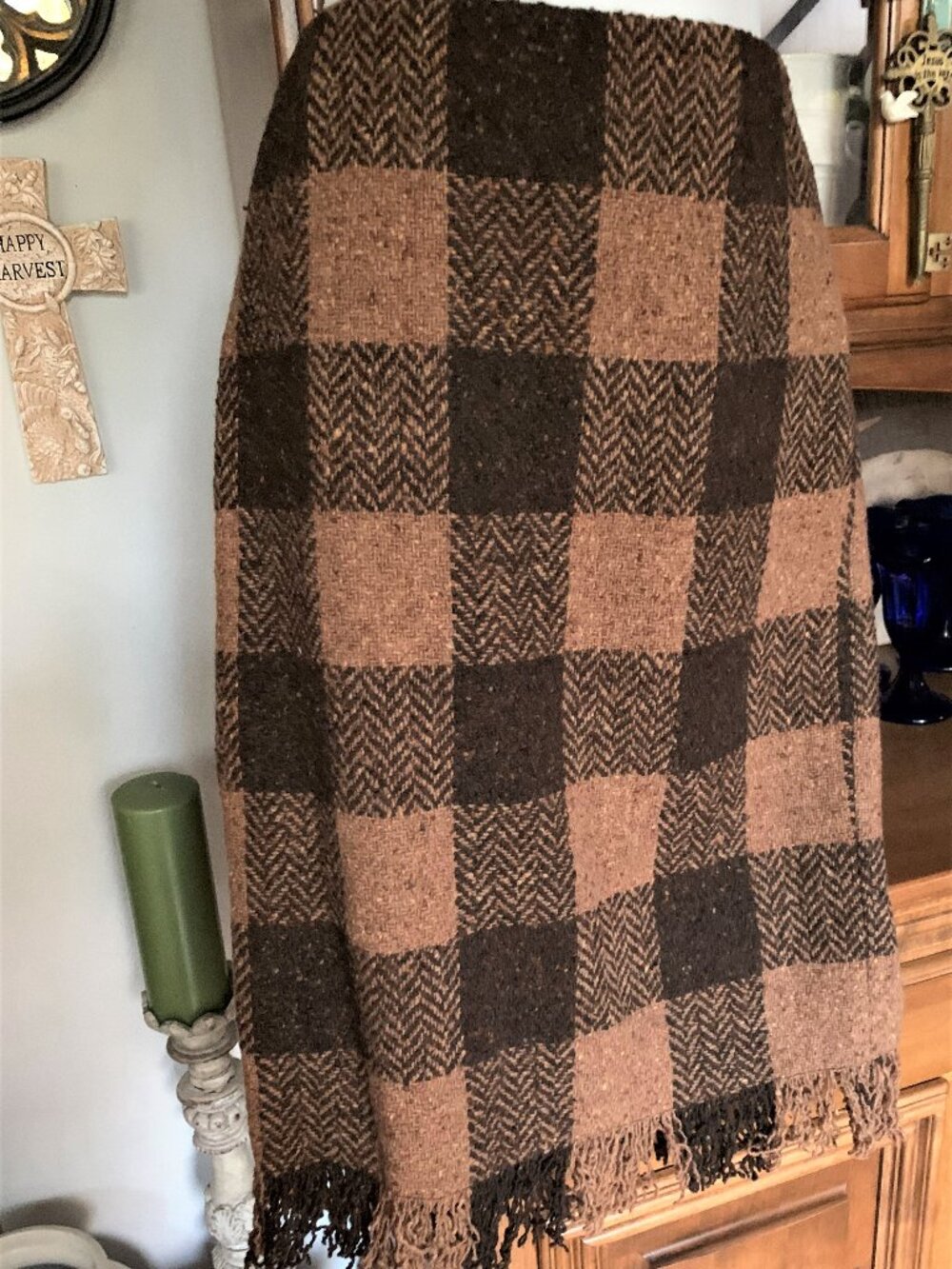 Wool Plaid Skirt - Size 6